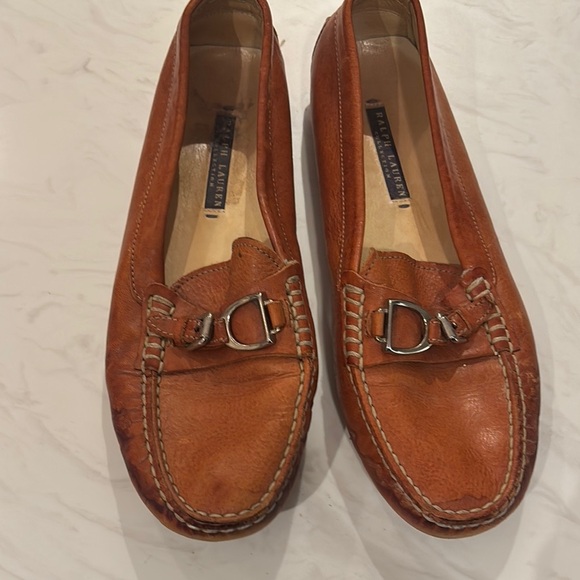 Ralph Lauren Purple Label Brown Leather Loafers - Picture 1 of 6